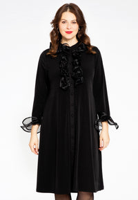 Blouse-dress with ruffles DOLCE - black - #1