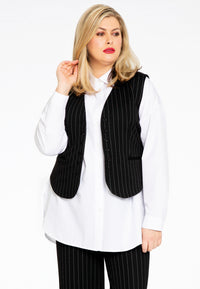 Vest interlock PINSTRIPE - black - #2