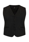 Vest interlock PINSTRIPE - black - #4