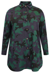 Blouse-cardigan CAMOUFLAGE - green - #4