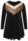 Tunic wide bottom sequins LEOPARD - black - #4