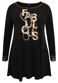 Tunic wide bottom Fabulous - black - #4