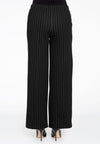 Trousers wide PINSTRIPE - black
