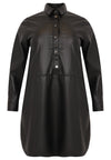 Blouse-dress FAUX LEATHER - black - #2
