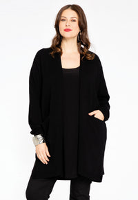 Cardigan with pockets - black - #2