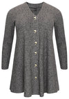 Cardigan with buttons RIB - grey - #4