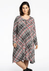 Dress A-line CHECK - black