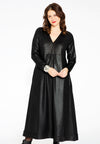 Dress V-neck SHINE - black
