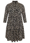 Dress ruffled STONES - black - #4