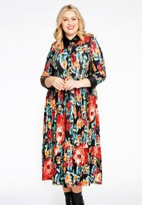Dress with frill BYZANTINE - black - #2