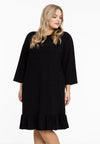 Dress frilled SPARKLE - black