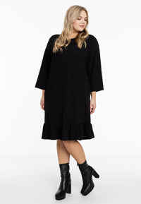 Dress frilled SPARKLE - black - #1