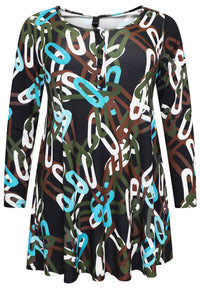 Tunic wide bottom AMY - black - #4