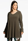 Tunic wide bottom frill DOLCE - green