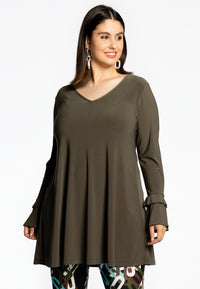 Tunic wide bottom frill DOLCE - green - #2