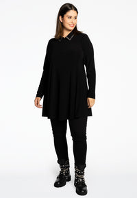 Tuniek wide bottom met strass DOLCE - black - #1