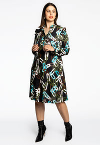 Dress grandad collar AMY - black - #1
