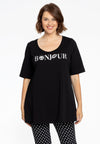 Tunic flare BONJOUR organic cotton - black