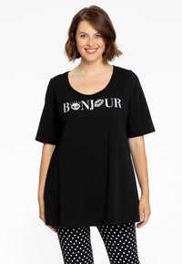 Tunic flare BONJOUR organic cotton - black - #2