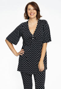 Tunic flare pearls POLKADOT - black - #2