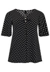 Tunic flare pearls POLKADOT - black - #4