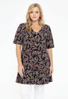 Tunic wide bottom buttoned RUBY - black
