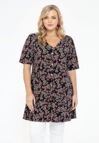 Tunic wide bottom buttoned RUBY - black - #2