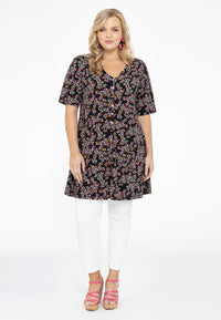 Tunic wide bottom buttoned RUBY - black - #1