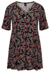 Tunic wide bottom buttoned RUBY - black - #4
