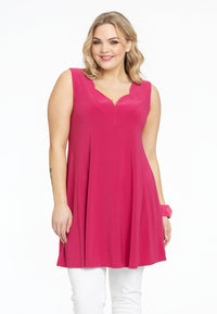 Singlet wide bottom V-neck DOLCE - pink - #2