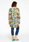 Tunic wide bottom frill FLOWERY - black - #3