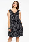 Dress lace neckline POLKADOT - black