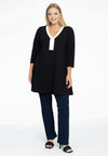 Tunic wide bottom V-neck BUBLÉ - black - #2