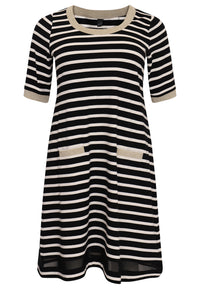 Dress short sleeve BRETON - black - #4