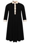 Dress contrast collar DIAGONAL - black - #4
