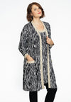 Cardigan lurex rib ZEBRA - black