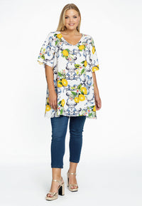Tunic V-neck LEMON - white - #1