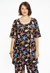Tunic wide bottom sequins MARINA - black