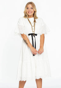 Dress broderie anglaise - white - #1