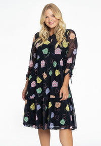 Dress ruffled BEAUTY - black - #1