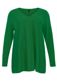 Pullover V-neck - green - #1