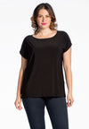 T-shirt cap sleeves DOLCE - black