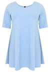 Tunic wide bottom COTTON - light blue - #4