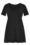 T-shirt long VISCOSE - black