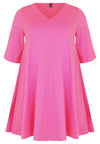 Tunic Swing short sleeve COTTON - pink - #4