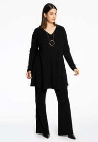 Tunic wide bottom DIAGONAL - black - #2