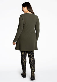 Tunic wide bottom DIAGONAL - green - #3