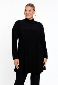 Tunic with col wide bottom - black - #1