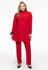 Tunic with col wide bottom - red