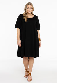 Dress A-line COTTON - black - #2